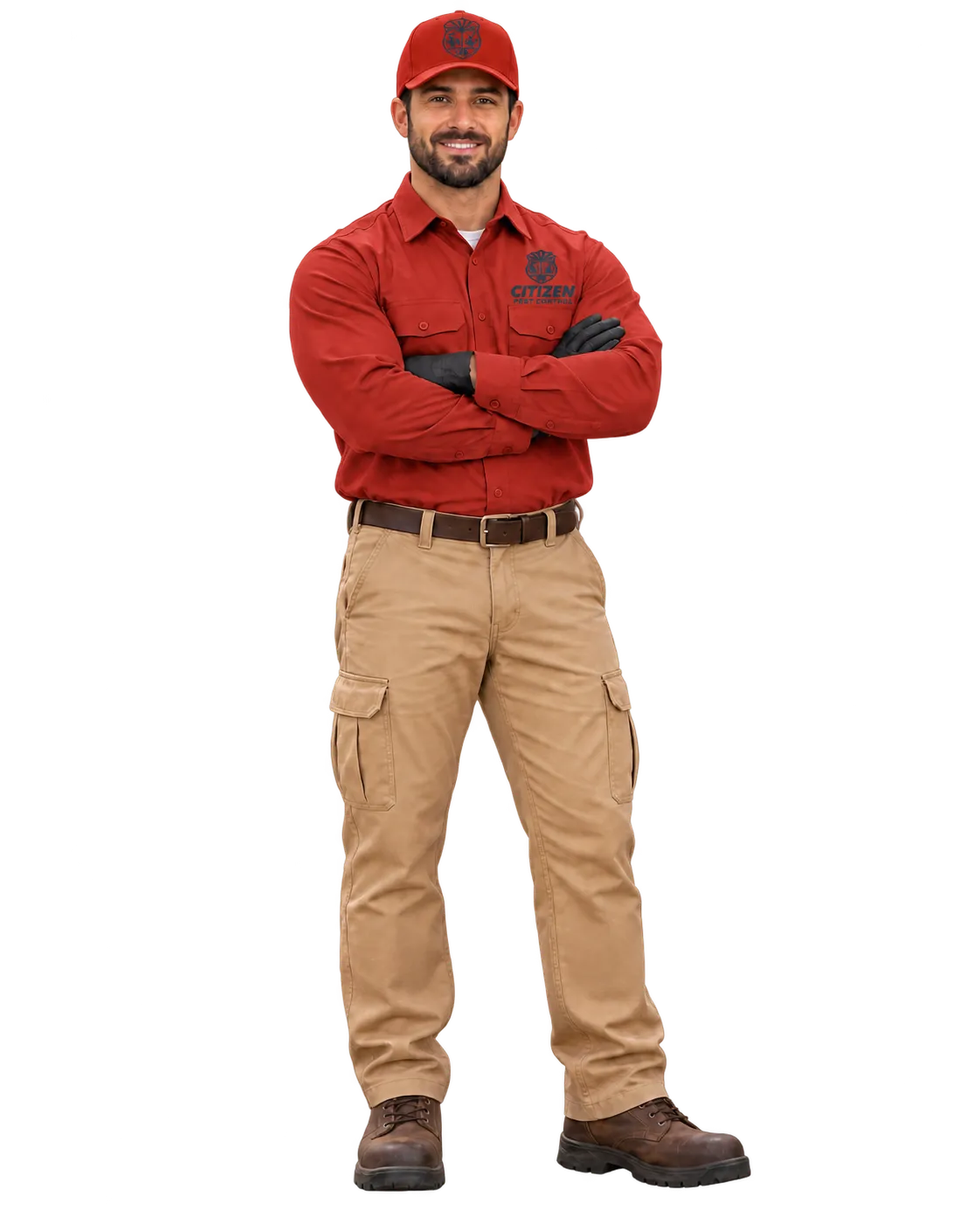 A Citizen Pest Control technician in uniform, ready for a service visit